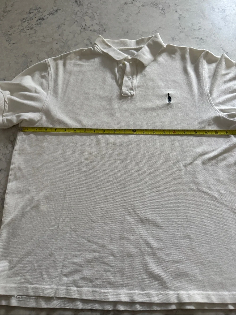 J.Crew Polo Shirt Men’s Large White Pique Cotton Embroidered Logo Y2K